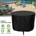 HOTBEST Garden Furniture Cover Round Garden Table Cover Heavy Duty Oxford with 4 Windproof Buckles Waterproof Windproof & Anti-UV Patio Circular Table Cover