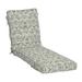 Arden Selections PolyFill Outdoor Chaise Lounge Cushion 76 x 22 Neutral Aurora Damask