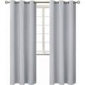 2-panels K68 silver color 100 % blackout thermal light blocking drapes for sliding patio window curtain top grommets noise reducing 37 wide X 84 length each panel