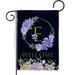 Breeze Decor G180239-BO 13 x 18.5 in. Welcome E Initial Garden Flag with Spring Floral Double-Sided Decorative Vertical Flags House Decoration Banner Yard Gift