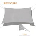 Sunshades Depot 8 x 22 Sun Shade Sail Rectangle Permeable Canopy Light Gray / Light Grey Custom Size Available Commercial Standard