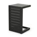 Noble House Cape Coral Outdoor Modern Aluminum C-Shaped End Table in Black