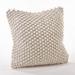 SARO 3519.I20S 20 in. Crochet Pompom Throw Pillow - Ivory