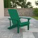 BizChair Commercial All-Weather Poly Resin Wood Adirondack Chair in Green