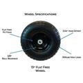 RealWork 2PK 13 Flat Free Replacement Wheel for Garden Equipment