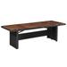 Andoer Garden Table 94.5 x35.4 x29.1 Poly Rattan and Solid Acacia Wood