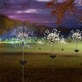 Solar Lights Outdoor - 6 Pack Solar Garden Lights Outdoor Decorative with 120 LED Powered 40 Copper Wires Multi Color Solar Fireworks Lights for Walkway Patio Backyard Yard Lawn Christmas-Cool white