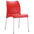 Resin Outdoor Dining Chair Red
