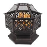 Winado 22 Fire Pit Wooden Decoration Accent for Patio Backyard