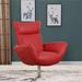 Home Roots Contemporary Leather Lounge Chair Red - 43 in.