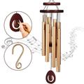 Homemaxs Wind Chimes for Outside Large Deep Tone, 38 Inch Large Memorial Wind Chimes with 8 Tubes & Rotatable DIY Pendants, Best Gift Wind Chimes for Outside Garden Patio Decor(Rose Gold)