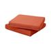 Westintrends 20 x 21.5 Orange Rectangle Deep-Seat Outdoor Seating Cushions (2 Pieces)