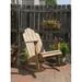 Linon Adirondack Sturdy Solid Acacia Wood Outdoor Rocker in Acorn Brown Stain