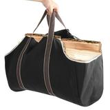 LYUMO Canvas Bag Log Holder Wood Log Carrying Bag Outdoor Firewood Holder Firewood Bag