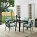 Crosley Furniture Kaplan 5 Piece Metal Outdoor Dining Set in Mist Green