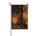 ECZJNT Fairytale cottage Christmas tree colorful gifts fireplace Garden Flag Outdoor Flag Home Party Garden Decor 12x18 Inch