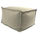 Jordan Manufacturing 20 x 20 Tory Bisque Tan Solid Square Outdoor Pouf Ottoman with Flange