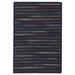 Colonial Mills 3 x 5 Navy Blue All Purpose Striped Handcrafted Reversible Rectangle Outdoor Area