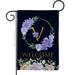 Breeze Decor G180256-BO 13 x 18.5 in. Welcome V Initial Garden Flag with Spring Floral Double-Sided Decorative Vertical Flags House Decoration Banner Yard Gift