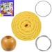 Craft County Macrame Plant Hanger Kits - 100 YDS 4mm Bonnie Cord 14-Pack of 16mm Round Wood Beads - Instructional Booklet Included - Makes One Custom Color 42-Inch-Long Plant Hanger