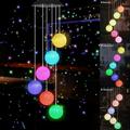 SolarEra Solar LED Lights Solar Rice Ball Wind Chime LED Light Mulitcolor for Party Room Holiday Valentines Day Decor Multicolor