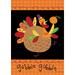 Toland Home Garden Turkey Pilgrim Fall Thanksgiving Flag Double Sided 12x18 Inch