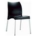 Compamia ISP049-BLA Vita Resin Outdoor Dining Chair - Black - Set of 2