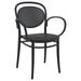 Compamia 17.3 in. Marcel XL Resin Outdoor Arm Chair Black