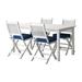 CorLiving Miramar White Washed Wood Outdoor Dining Set - 5pc