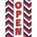 Toland Home Garden Open-Chevron Welcome Open Flag Double Sided 28x40 Inch