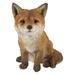 Hi-Line Gifts 9.5 Sitting Fox Pup Outdoor Garden Statue
