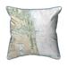 Betsy Drake Interiors Jacksonville FL Nautical Map Extra Large Zippered Indoor/Outdoor Pillow 22x22