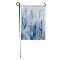 LADDKE Cold Abstract Watercolor in Blue Silver and Gray Tone Digital Painting Cool Garden Flag Decorative Flag House Banner 12x18 inch