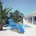 Winado Foldable Steel Outdoor Chaise Lounge - Blue