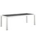 Modern Contemporary Urban Design Outdoor Patio Balcony Garden Furniture Lounge Dining Table Aluminum Metal Steel White