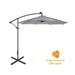 Westin Outdoor 10 Ft Solar LED Patio Cantilever Umbrella Black/White Stripe