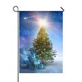 PKQWTM Christmas Tree Gifts Snowy Landscape Fir Trees Yard Decor Home Garden Flag Size 28x40 Inches