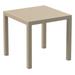 Resin Square Dining Table Taupe 31 inch