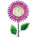 Regal Art and Gift 12711 - Pink Daisy Solar Thermometer Garden Stake Ornament
