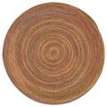 Colonial Mills 9 x 9 Orange and Red Handcrafted Round Outdoor Area Throw Rug