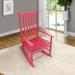 Wooden Rocking Chair Porch Rocker Indoor or Outdoor Chair Red 24.5 x 32.85 x 45.25 inches