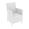 Compamia California Resin Wickerlook Patio Chair in White