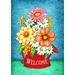 Toland Home Garden Blooming Watercan Flower Spring Garden Flag Double Sided 12x18 Inch