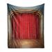 Theatre Soft Flannel Fleece Blanket Show Stage with Classic Curtains Wooden Plank Floors Digital Illustration Print Cozy Plush for Indoor and Outdoor Use 60 x 80 Red and Brown by Ambesonne