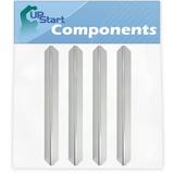 4-Pack BBQ Grill Heat Shield Plate Tent Replacement Parts for Weber Genesis E-330 - Compatible Barbeque Stainless Steel Flame Tamer Guard Deflector Flavorizer Bar Vaporizer Bar Burner Cover 17.5