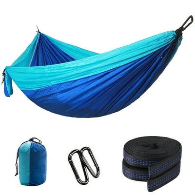 Portable Travel Double Camping Parachute Hammock Fabric Swing Strong Rope Bag