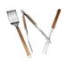 BBQ-AID 3 Piece Grill Set BBQ Accessories - Tongs Spatula & Fork Utensils - Heavy Duty Stainless Steel Barbecue Grilling Accessories & Tools with Solid Sturdy Wood Handles