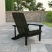 BizChair Commercial All-Weather Poly Resin Wood Adirondack Chair in Slate Gray