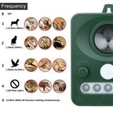 Solar Powered Outdoor Lawn Garden Pest Control - Rodent Repellent Ultrasonic Pest Repeller - Outdoor Dog Cat Bird Animal & Pest Control with Powerful LED Strobe Lights