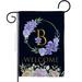 Breeze Decor G180236-BO 13 x 18.5 in. Welcome B Initial Garden Flag with Spring Floral Double-Sided Decorative Vertical Flags House Decoration Banner Yard Gift